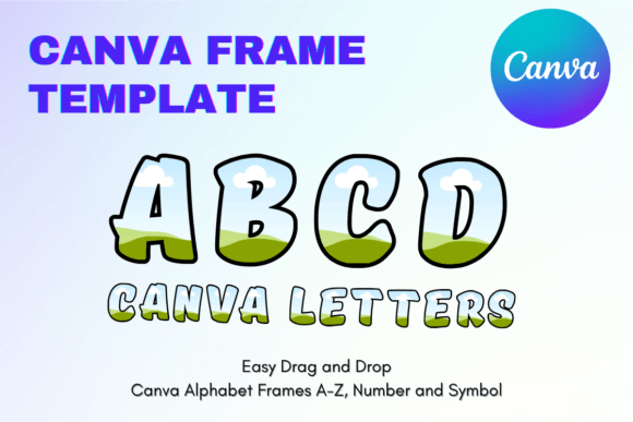 Canva Letters Frame Alphabet TemplateC6 Graphic Photo Collage & Scrapbook Templates By Mellow Template