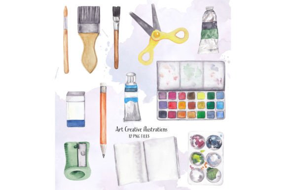 Creative Art Supplies & Back to School Graphic Illustrations By Visual Animal