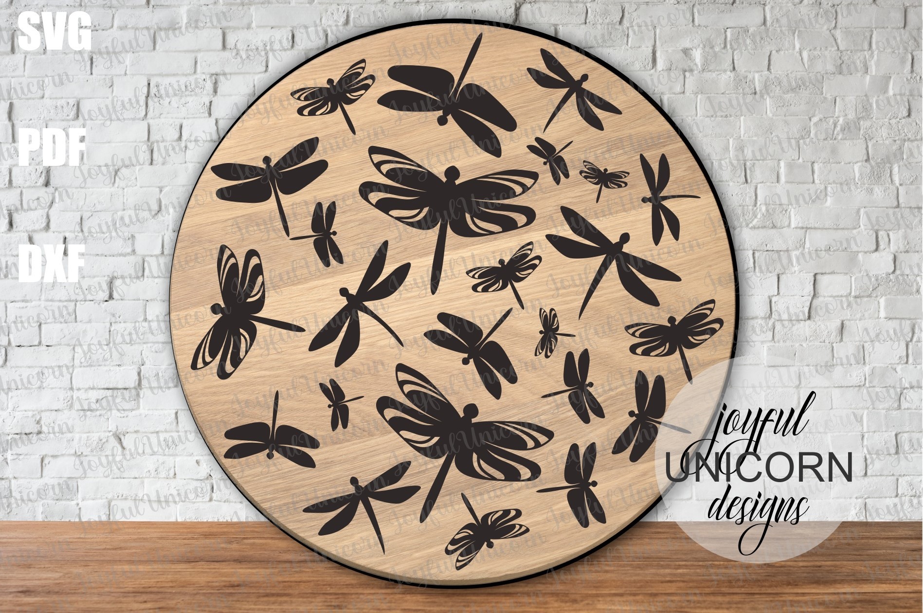 Dragonfly Round Laser Engraving File