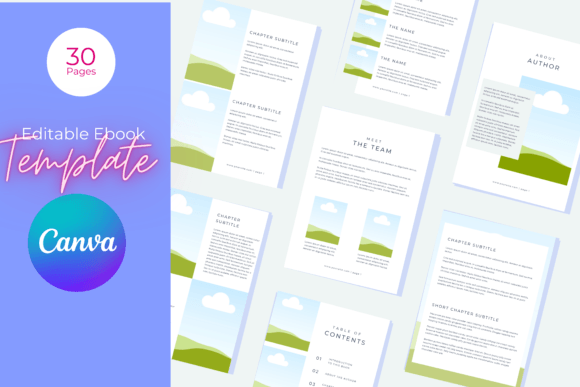 Editable Ebook Template Canva