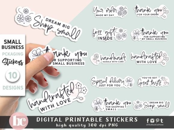 Floral Aesthetic Small Business Stickers