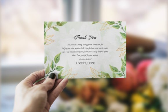 Floral Funeral Thank You Card