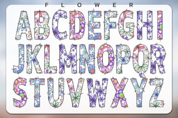 Flower Font - Preview 1