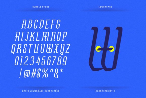 Rumble Stone Font PNG with transparent background - Preview 6