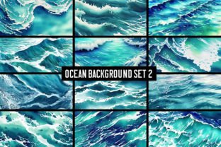 12 Ocean Backgrounds Set 2 Graphic by IndigoCreations · Creative Fabrica