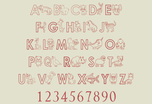 Alphabet Coloring Font - Preview 2
