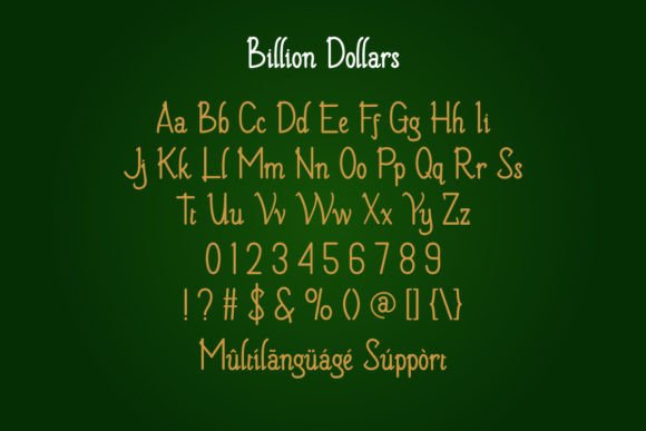 Billion Dollars Font - Preview 3