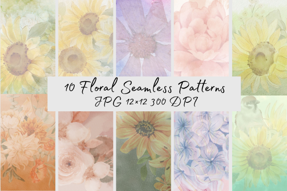 Flower Digital Paper Graphic by Alterox · Creative Fabrica
