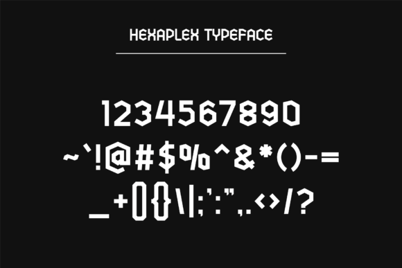 Hexaplex Font PNG with transparent background - Preview 6