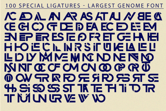 Largest Genome Font PNG with transparent background - Preview 6