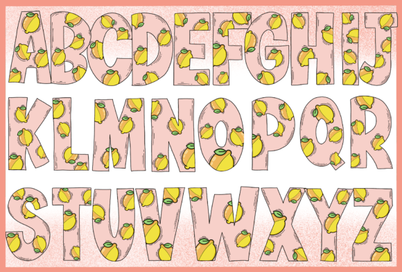 Lemon Summer Font PNG with transparent background - Preview 1
