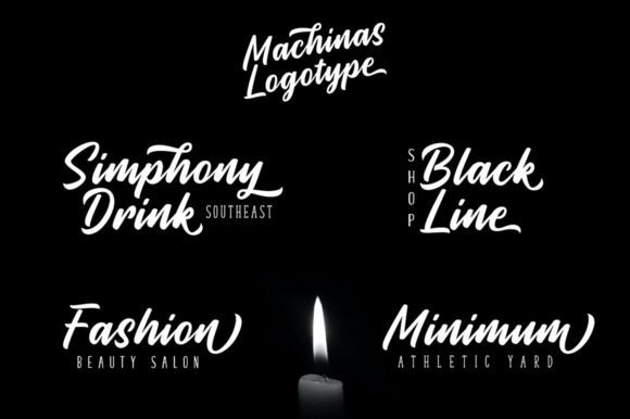 Machinas Font PNG with transparent background - Preview 3