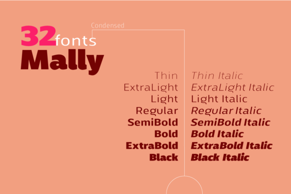 Mally Font font preview - 1