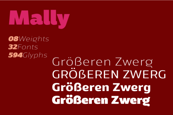 Mally Font font preview - 4
