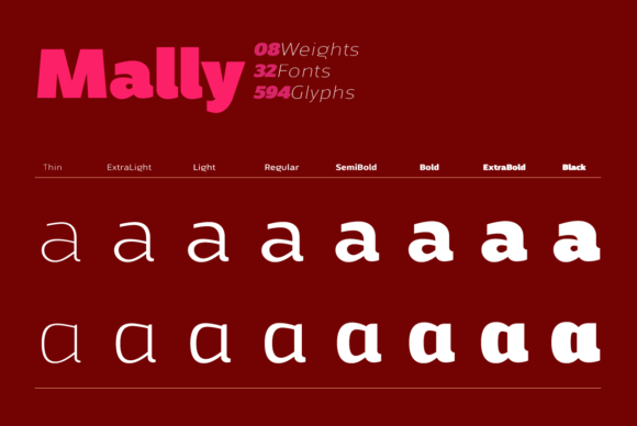 Mally Font font preview - 5