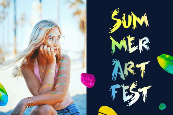 Paint Riot Font PNG with transparent background - Preview 2