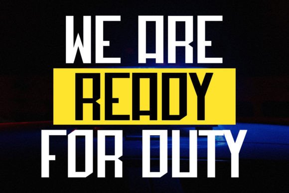 Policia Font PNG with transparent background - Preview 1