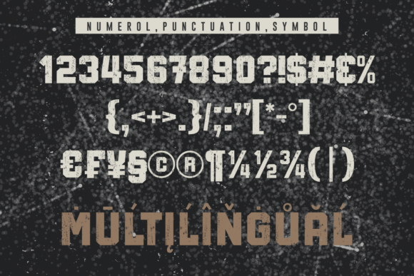 Rough Cement Font font preview - 5