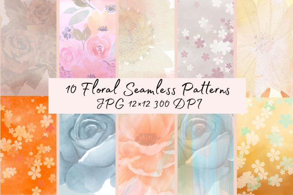 Seamless Abstract Flower Patterns Graphic by Alterox · Creative Fabrica