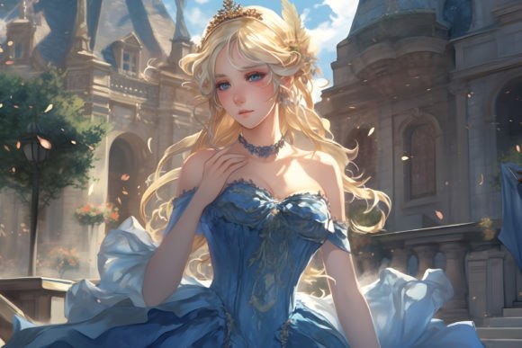 strapless open back dress Fairy Tale Aurora Princess Cosplay Costume Sparkling Blue Gown N09607, Xs