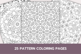 25 PATTERN COLORING PAGES for ADULTS Graphic by Dreamwings Creations ...
