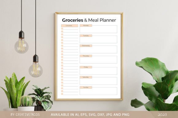 Groceries & Meal Planner SVG