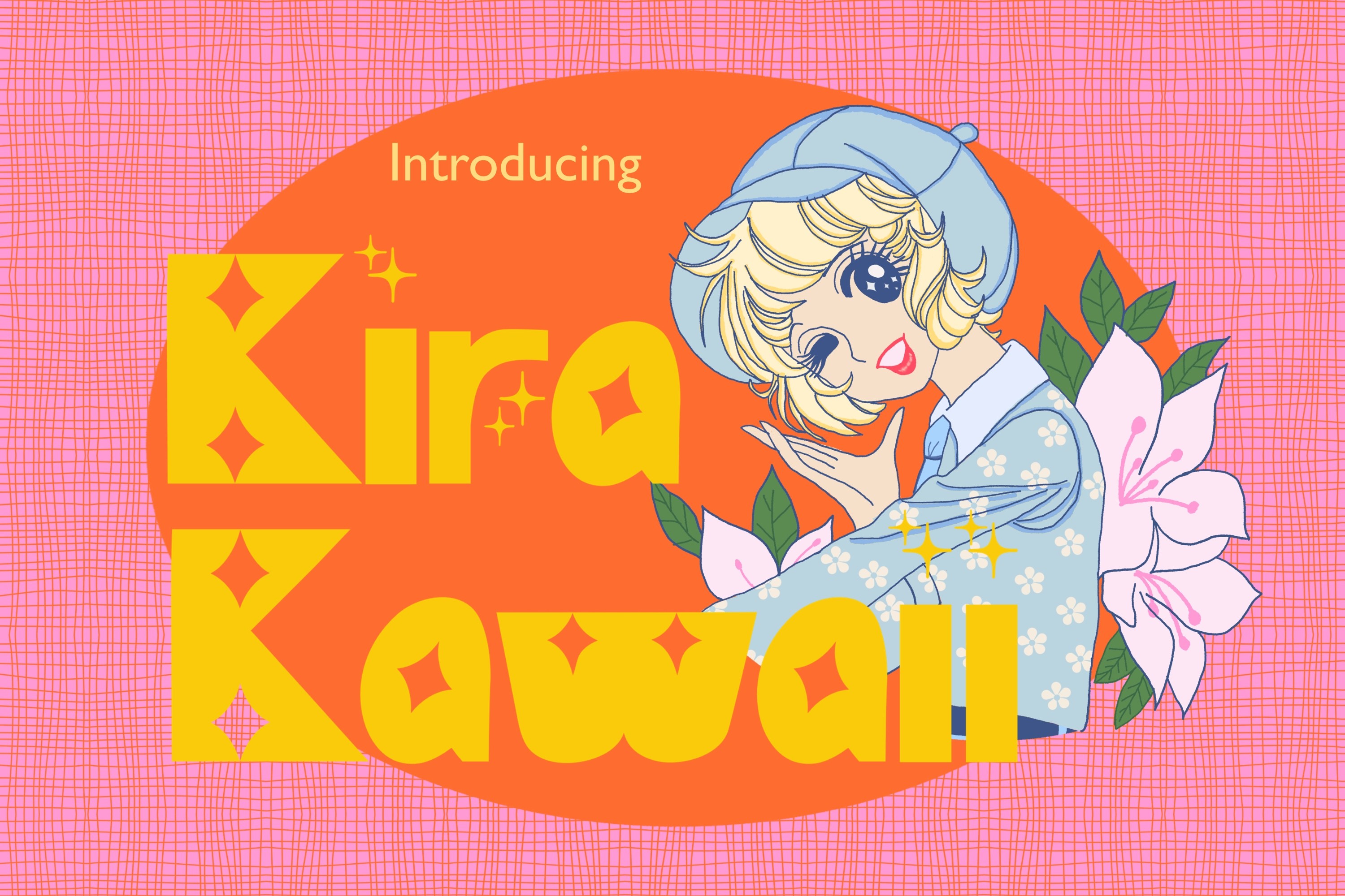 Kira Kawaii preview: vintage manga inspired cute font