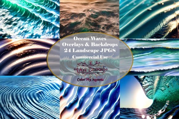 Ocean Waves Overlays and Backdrops