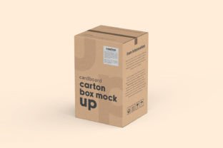 Vertical Cardboard Carton Box Mockup Graphic by RAM Studio · Creative ...