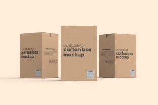 Vertical Cardboard Carton Box Mockup Graphic by RAM Studio · Creative ...