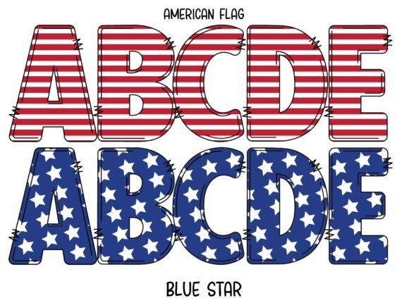 American Flag Font - Preview 1
