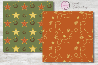 Cowboy Digital Papers Graphic by Sweet Creativities · Creative Fabrica