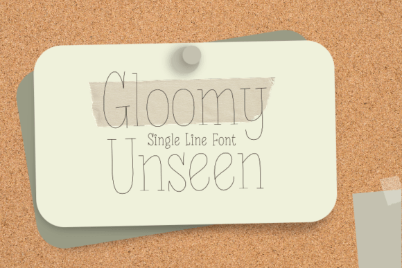 Gloomy Unseen Script & Handwritten Font By Single Line Studio
