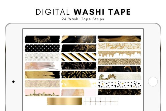 Gold Digital Washi Tape