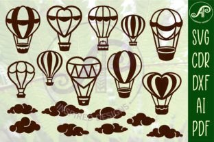 Hot Air Balloon Cut Outs SVG File Bundle · Creative Fabrica