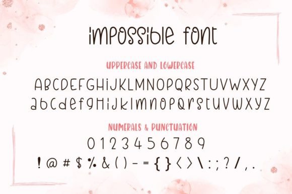 Impossible Font - Preview 5