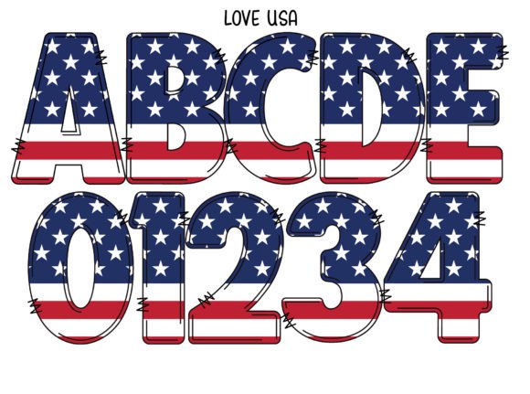 Love Usa Font PNG with transparent background - Preview 1