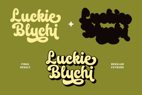 Luckie Bluchi Font PNG with transparent background - Preview 3