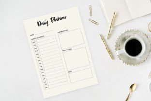 Minimalist Daily Planner SVG Graphic by creativetacos · Creative Fabrica