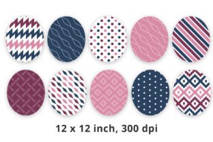 Navy, Maroon, & Pink Digital Backgrounds Graphic by Lemon Paper Lab ...