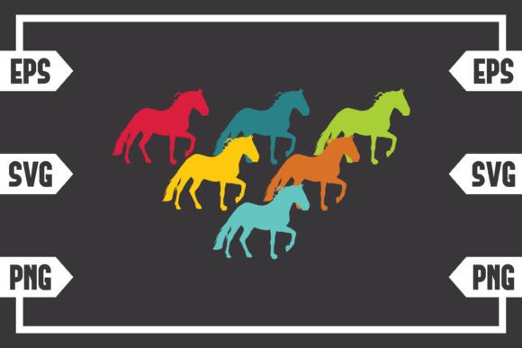 Retro Colors Horse