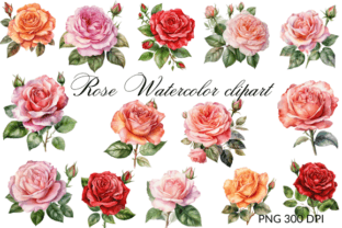 Rose Watercolor Clipart Graphic by Sayhi Design · Creative Fabrica
