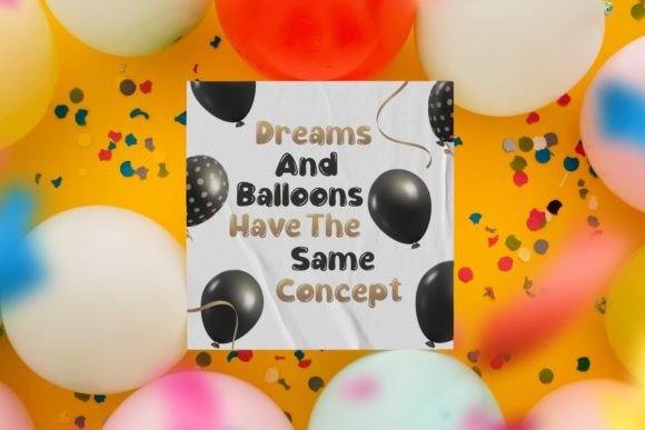 Shiny Balloon Font PNG with transparent background - Preview 5