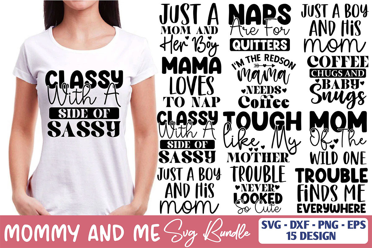 15 Mommy & Me SVG Bundle Graphic by creativemomenul022 · Creative Fabrica
