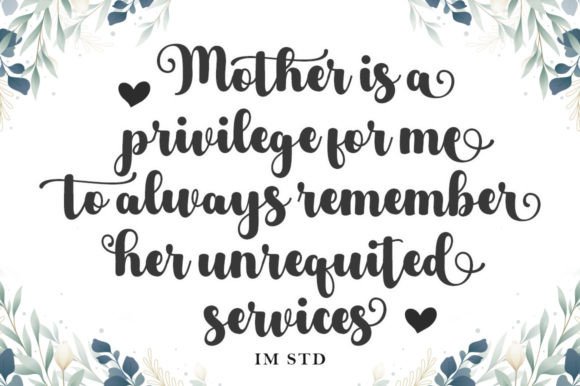 Best Mother Font - Preview 1