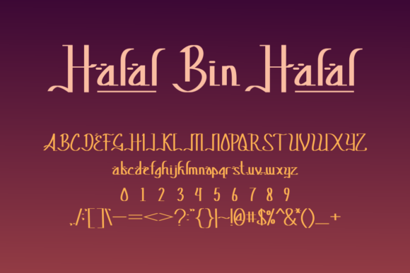 Halalbinhalal Font - Preview 3