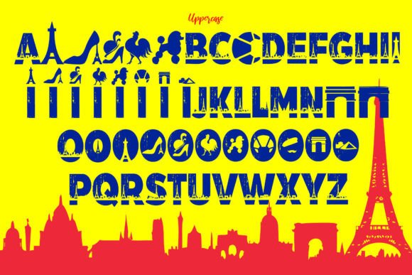 Landscape of France Font font preview - 1