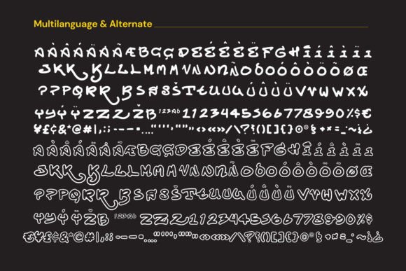 Powpuff Font PNG with transparent background - Preview 1