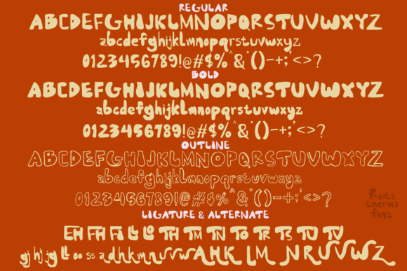 Raits Therma Font PNG with transparent background - Preview 4