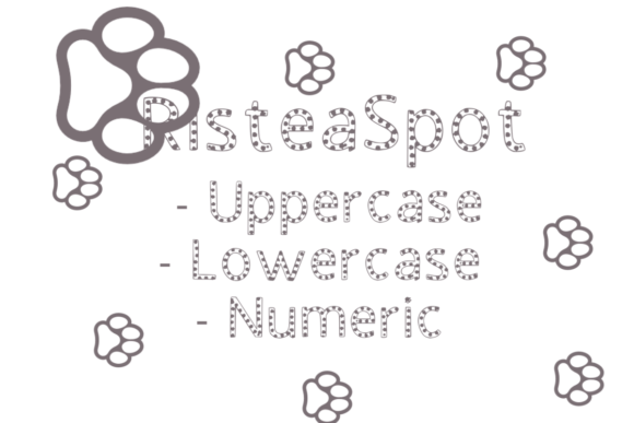 Ristea Spot Font PNG with transparent background - Preview 2
